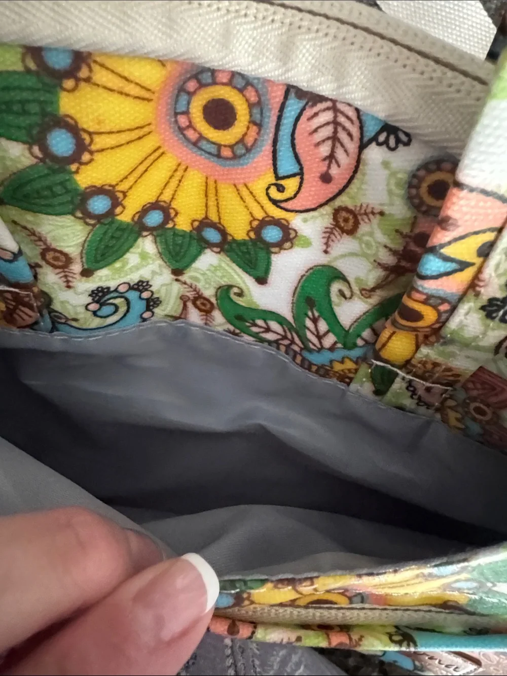 Multicolor Floral Paisley Laptop Bag 4 Pockets